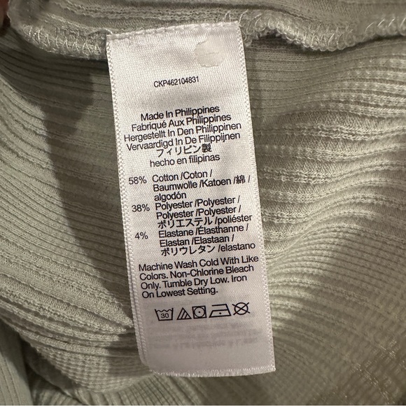 Madewell Pointelle Cardigan Twin Set, M, Ashen Sage, like new - Picture 8 of 8